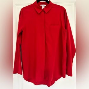 Athleta Red Button Down Shirt